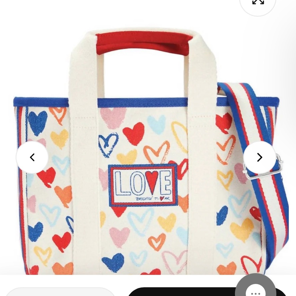 Brighton “Red White & You” Canvas Mini Tote Bag